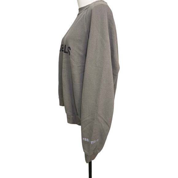 Fear Of God Essentials Crewneck Sweatshirt Taupe Gray Logo Size M - Picture 7 of 9